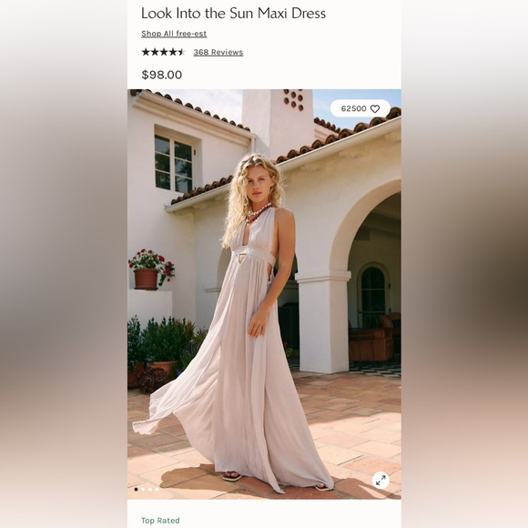 🔥 Free People Look Into The Sun Maxi Dress In Blue Moon Size Small (NWOT) - Picture 15 of 16